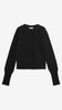 Fashion Design Black Cashmere Crewneck -Pullover