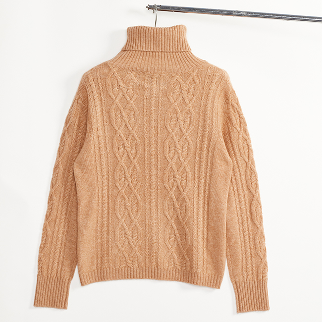 Hochwertiges Kombi-Set aus Pullover und Rock mit Zopfmuster | 7-Gauge OEM