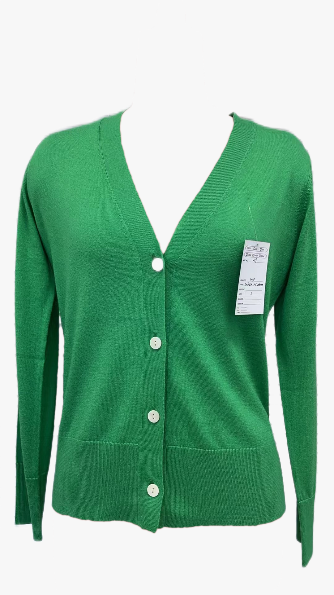 Damen V Neck Pure Cashmere Button Strickjacke 