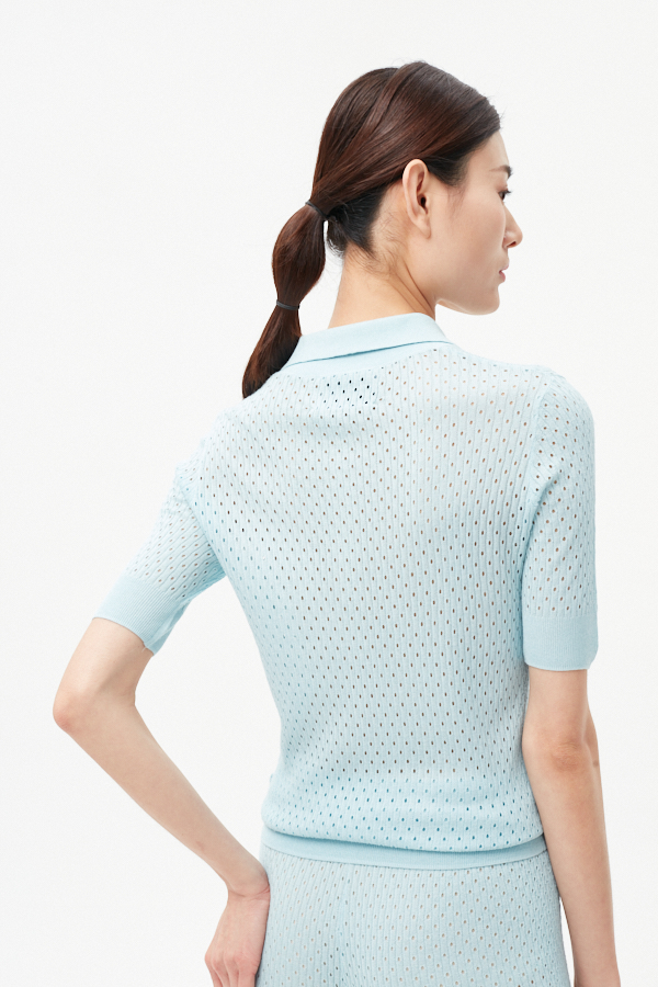 Frauen Wollpunkte Polo T-Shirt für Frauen