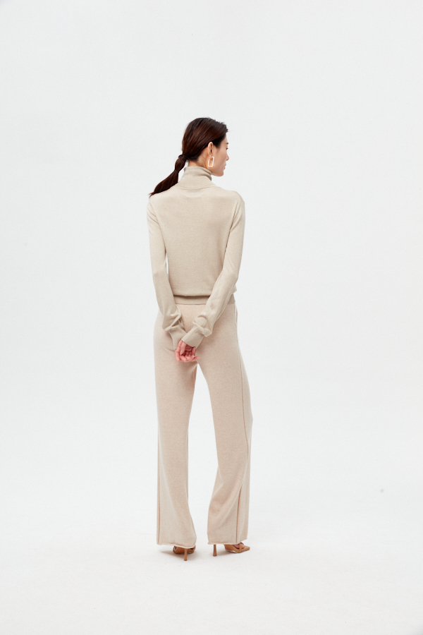 Kaschmirschildkragenpullover für Frauen mit Frauen