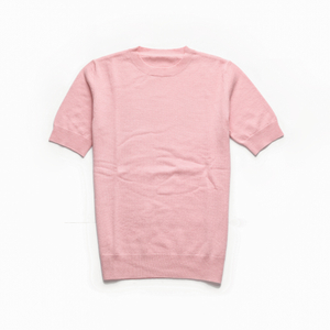Kaschmir-T-Shirt mit kurzen Ärmeln