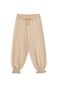 Beige Kinder gestrickte lange Hosen 