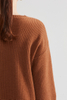 Dunkelbrauner Langarmpullover