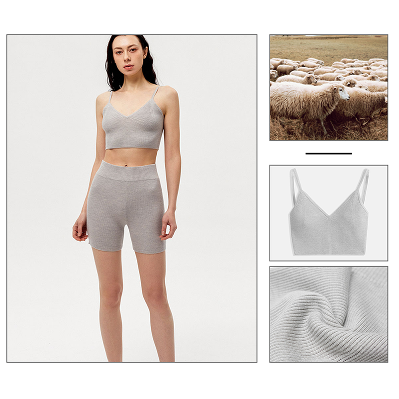 Luxuriöser 100% Cashmere Strick Sport BH für ultimativen Komfort