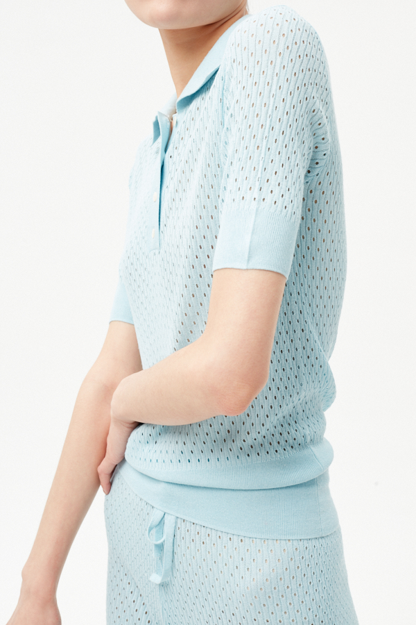 Frauen Wollpunkte Polo T-Shirt für Frauen