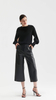 Fashion Design Black Cashmere Crewneck -Pullover