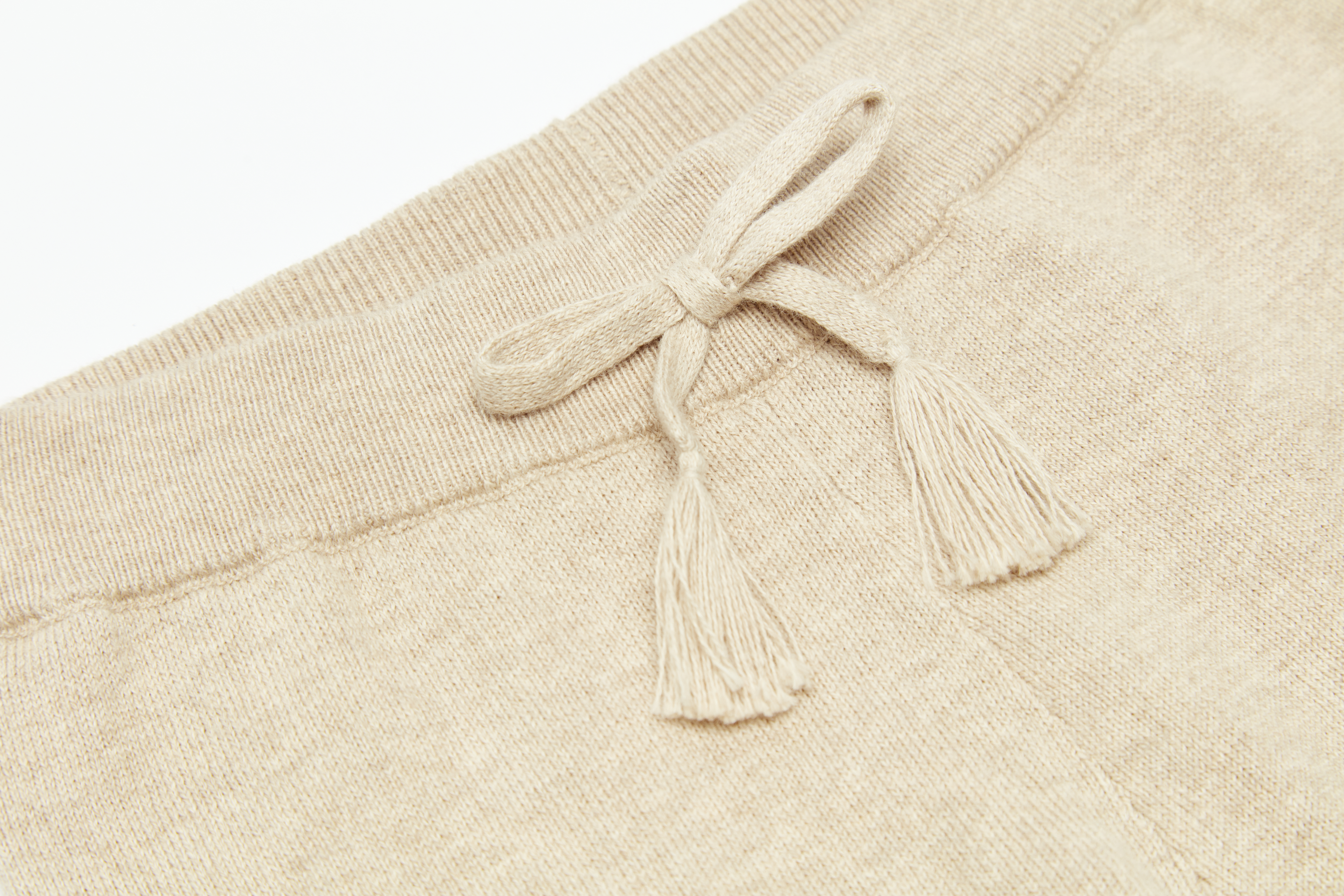 Beige Kinder gestrickte lange Hosen 