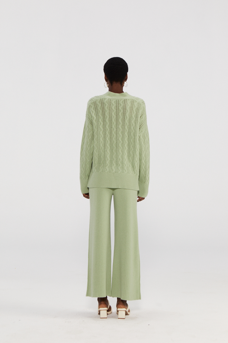Chic Pure Cashmere Cardigan mit Knopf
