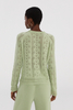 Leichter Kaschmirpullover mit Openwork -Design