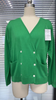 Damen V Neck Pure Cashmere Button Strickjacke 