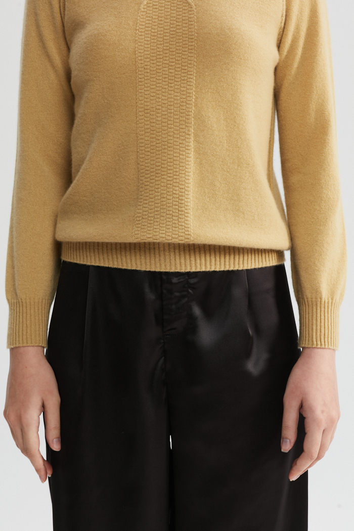Hellgelb Langarmpullover 