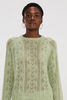 Leichter Kaschmirpullover mit Openwork -Design