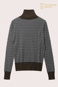 Premium-Herrenpullover in Dunkelbraun mit Streifen | Nahtloser Streifen OEM