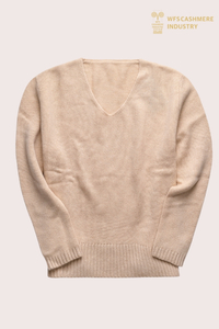 Premium-Kaschmirpullover mit grobem V-Ausschnitt für Damen | Schwer gestrickter OEM