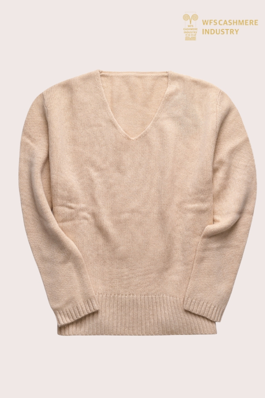 Premium-Kaschmirpullover mit grobem V-Ausschnitt für Damen | Schwer gestrickter OEM