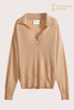 Premium-Pullover aus Kammgarnstrick mit offenem Hals | 16-Gauge OEM