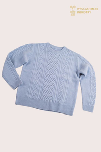 Schwerer Pullover aus reinem Kaschmir mit Zopfmuster für Herren | OEM-Hersteller von Strickwaren