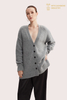 Essential Grey Knit Langarm-Kaschmir-Cardigan | Großhandel OEM/ODM-Hersteller