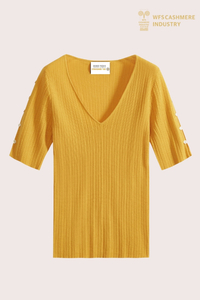 Premium-Sommerpullover aus Kaschmir mit V-Ausschnitt | Leichter Strick-OEM