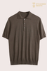 Premium Herren-Strickpolo aus 16GG-Seiden-Baumwoll-Mischgewebe | Luxus-Sommer-OEM