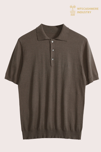 Premium Herren-Strickpolo aus 16GG-Seiden-Baumwoll-Mischgewebe | Luxus-Sommer-OEM