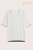 Hochwertiges Herren-Poloshirt aus 16 GG reiner Baumwolle mit V-Ausschnitt | Johnny Collar Strickwaren OEM