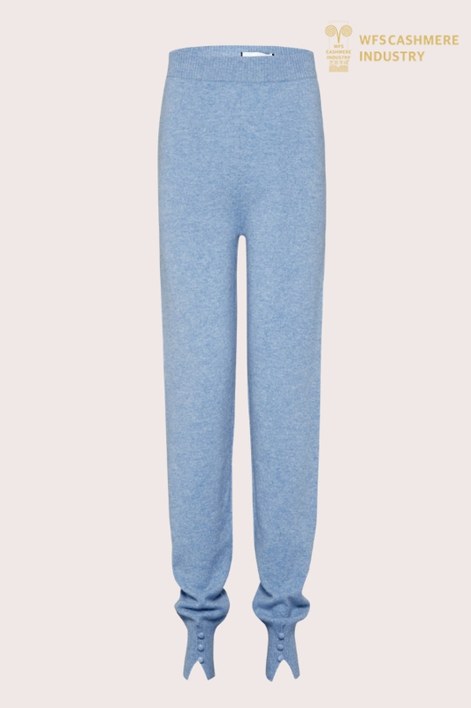 Blaue Jogginghose aus reinem Kaschmir für Damen | Luxus-Sport-OEM-Hersteller