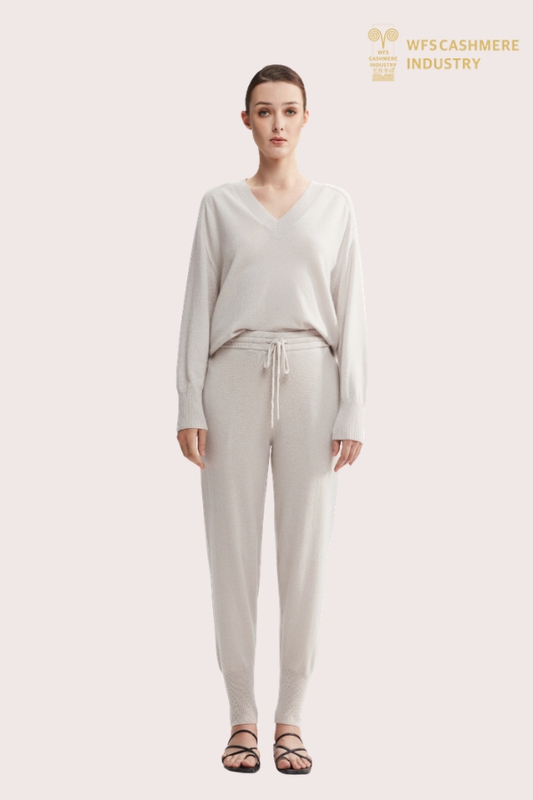 Waschbare Strickhose für Damen aus 100 % reinem Kaschmir | Premium-Loungewear OEM