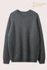Premium Herren-Pullover mit Rundhalsausschnitt in Heather Grey | Kaschmir-OEM