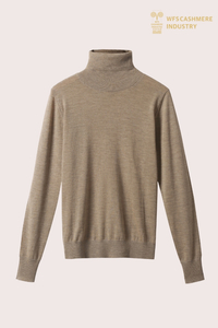 Premium-Rollkragenpullover aus reinem Kaschmir für Herren | OEM für schwere Strickwaren