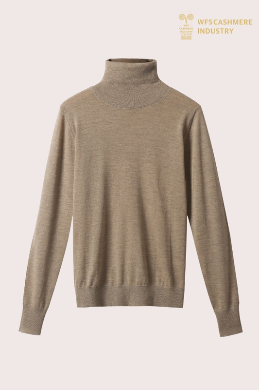 Premium-Rollkragenpullover aus reinem Kaschmir für Herren | OEM für schwere Strickwaren