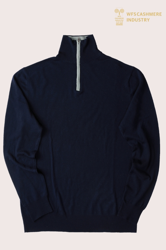 Hochwertiger 16GG Ultrafine Merino-Pullover mit Viertelreißverschluss für Herren | Luxus-Herrenbekleidung OEM