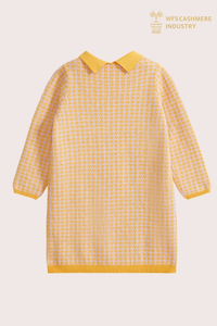 HAHNENZAHN-POLOSHIRT-MINIKLEID FÜR MÄDCHEN MIT EINER TASCHE