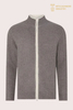 Herren-Cardigan mit Reißverschluss aus 12 GG reinem Kaschmir (Mikroripp) | Hersteller kundenspezifischer OEM-Strickwaren