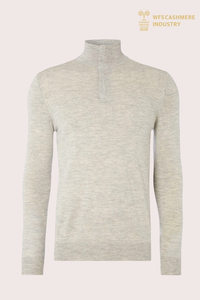 Hochwertiger Herren-Pullover aus 16 GG Ultrafein-Merinowolle mit Stehkragen | Luxus-Strickwaren-OEM