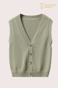 Premium-Strickweste mit Knopfleiste vorne | Ärmellose Strickjacke OEM