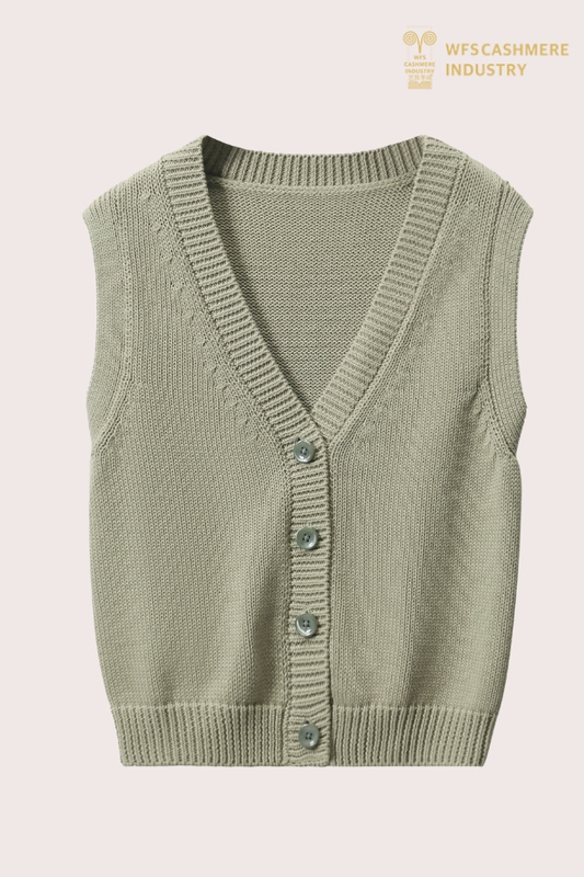 Premium-Strickweste mit Knopfleiste vorne | Ärmellose Strickjacke OEM