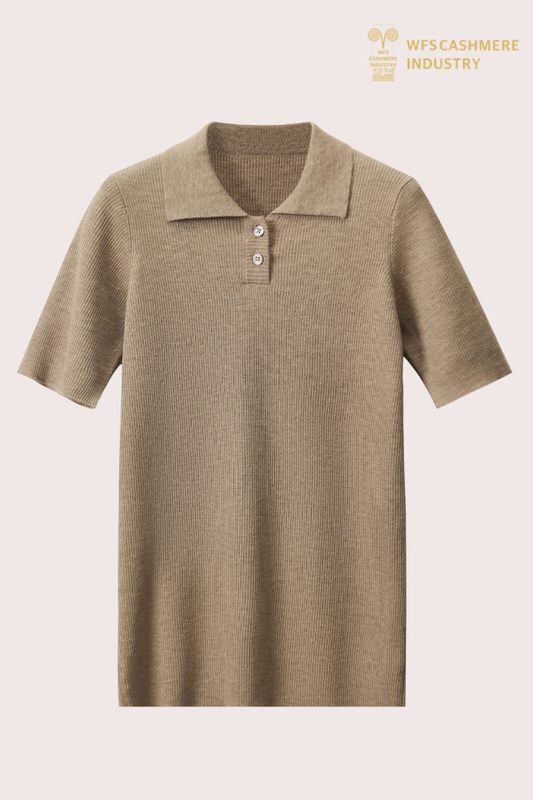 Hochwertiges, leichtes Strick-Poloshirt aus Kaschmirmischung | Smart-Casual OEM