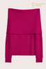 Hochwertiger, schulterfreier, gerippter Pullover mit Umschlag | RWS Knit OEM